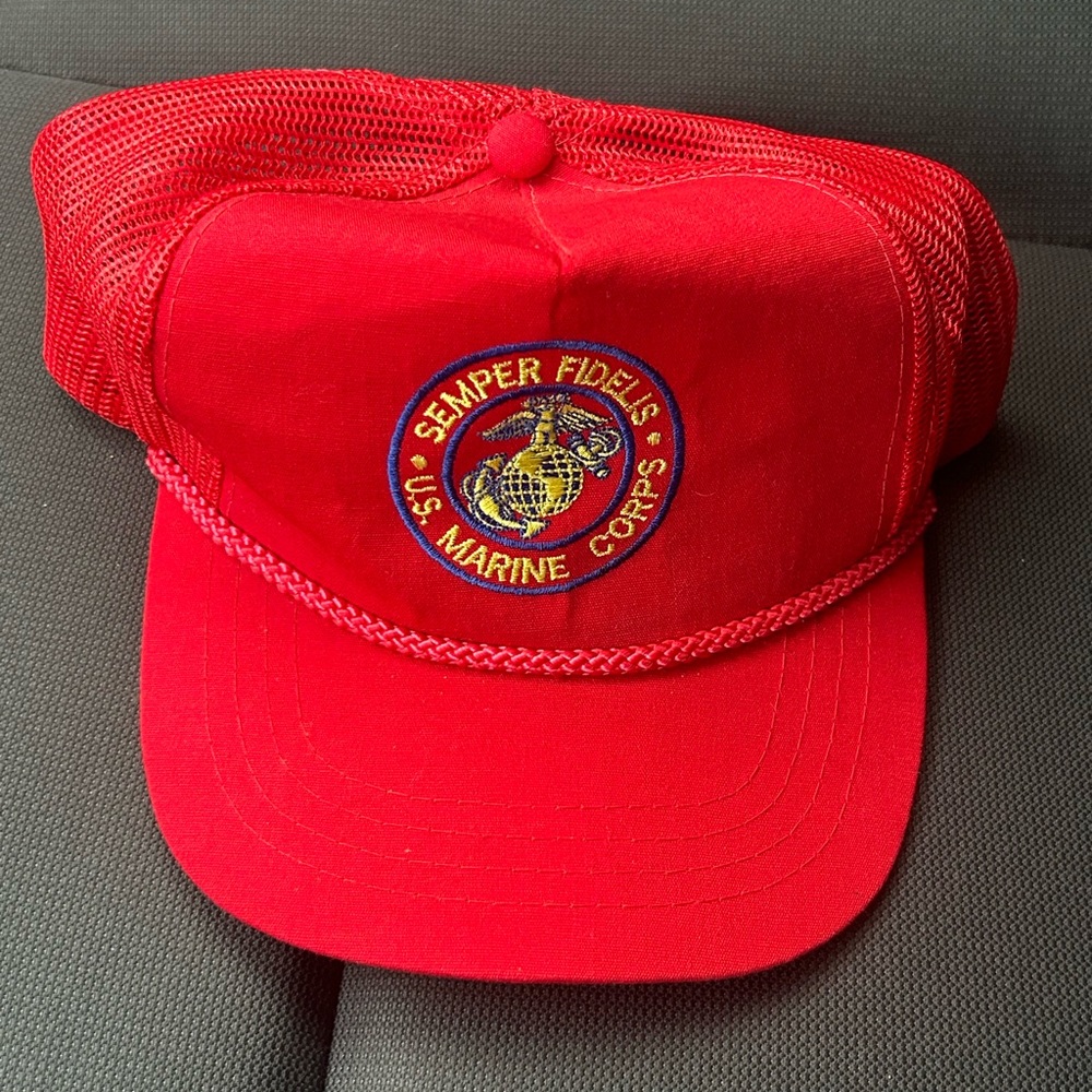 Red US Marine Corps Cap